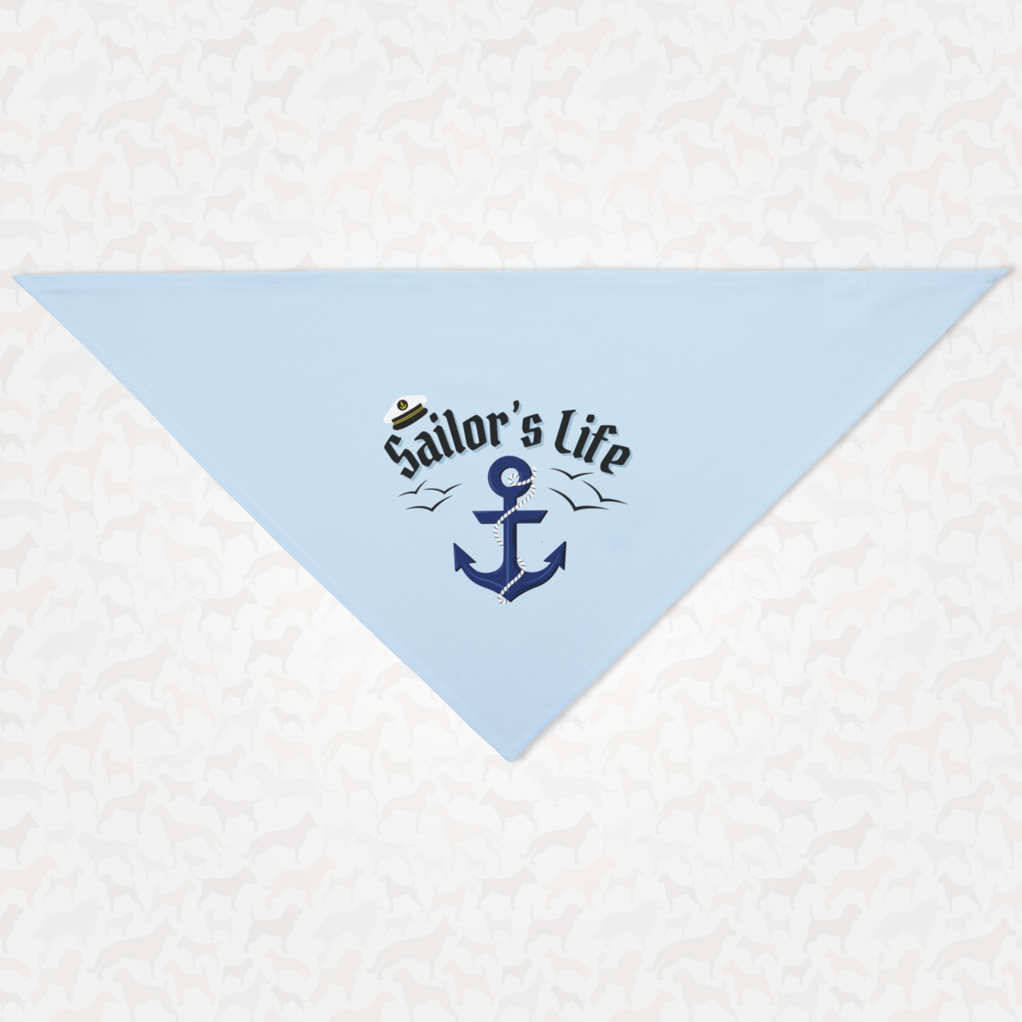 Bandana for the sea lover dog saying Sailor's Life.