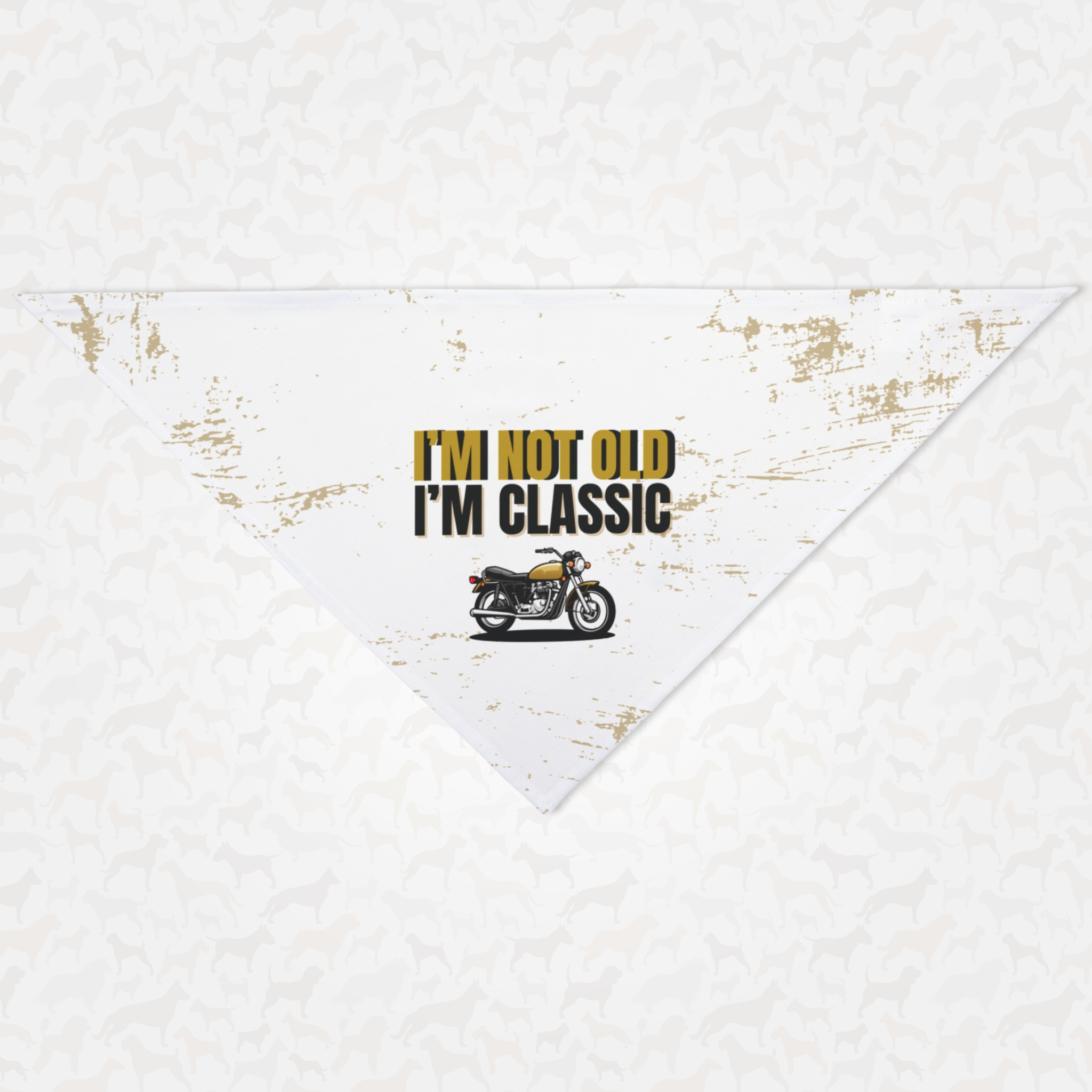 Cool dog bandana saying "I'm Not Old. I'm Classic."
