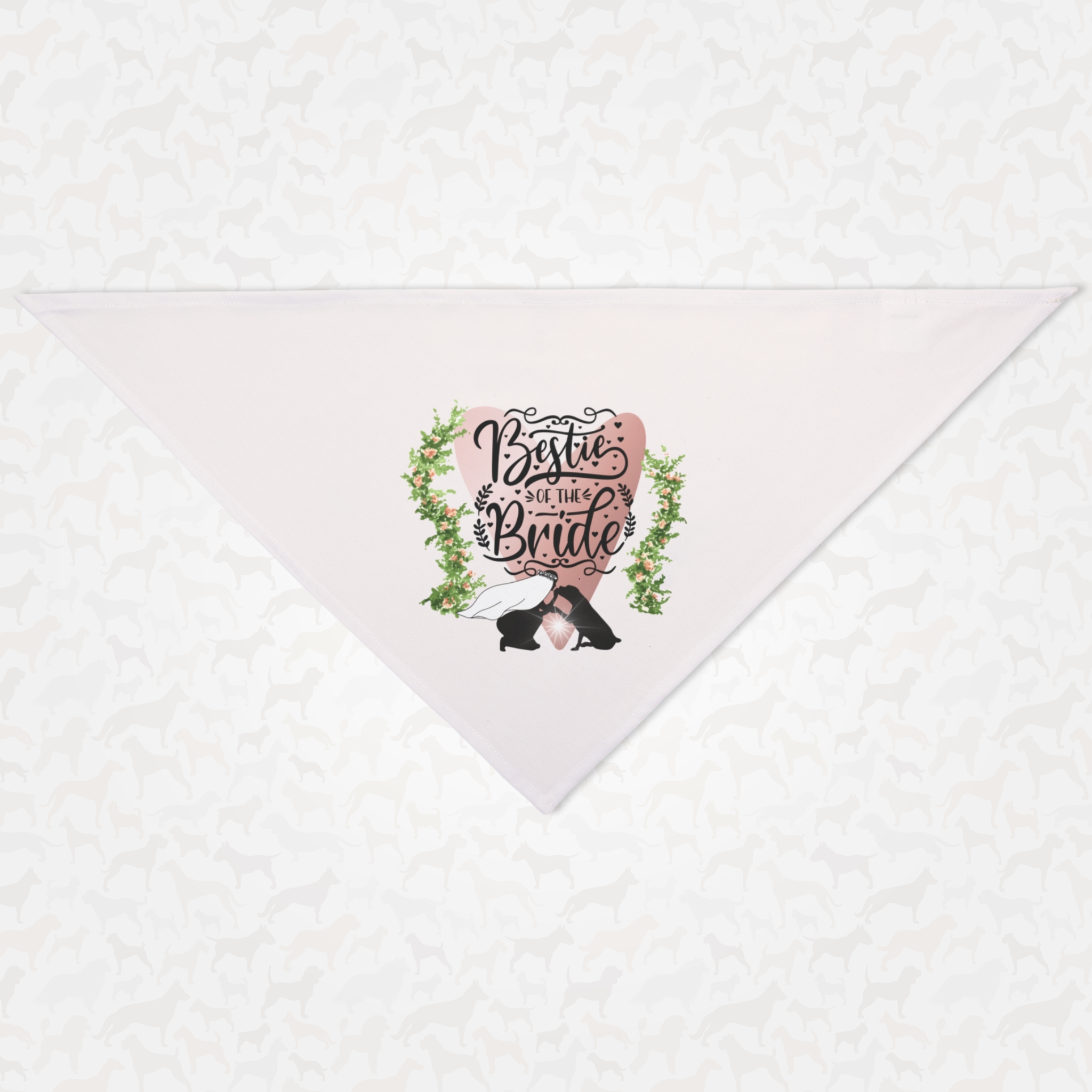 Cute dog bandana for wedding saying Bestie Of The Bride.