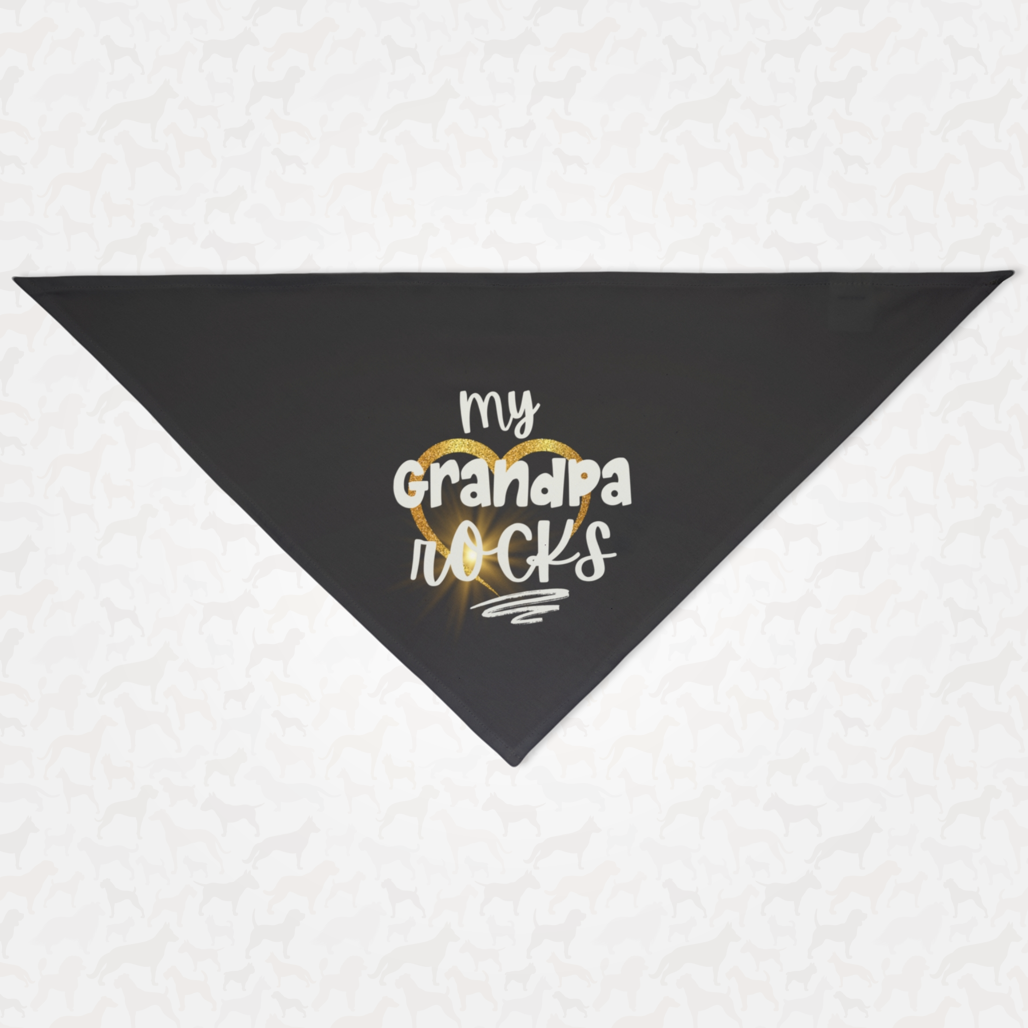 Cute dog bandana saying My Grandpa Rocks.