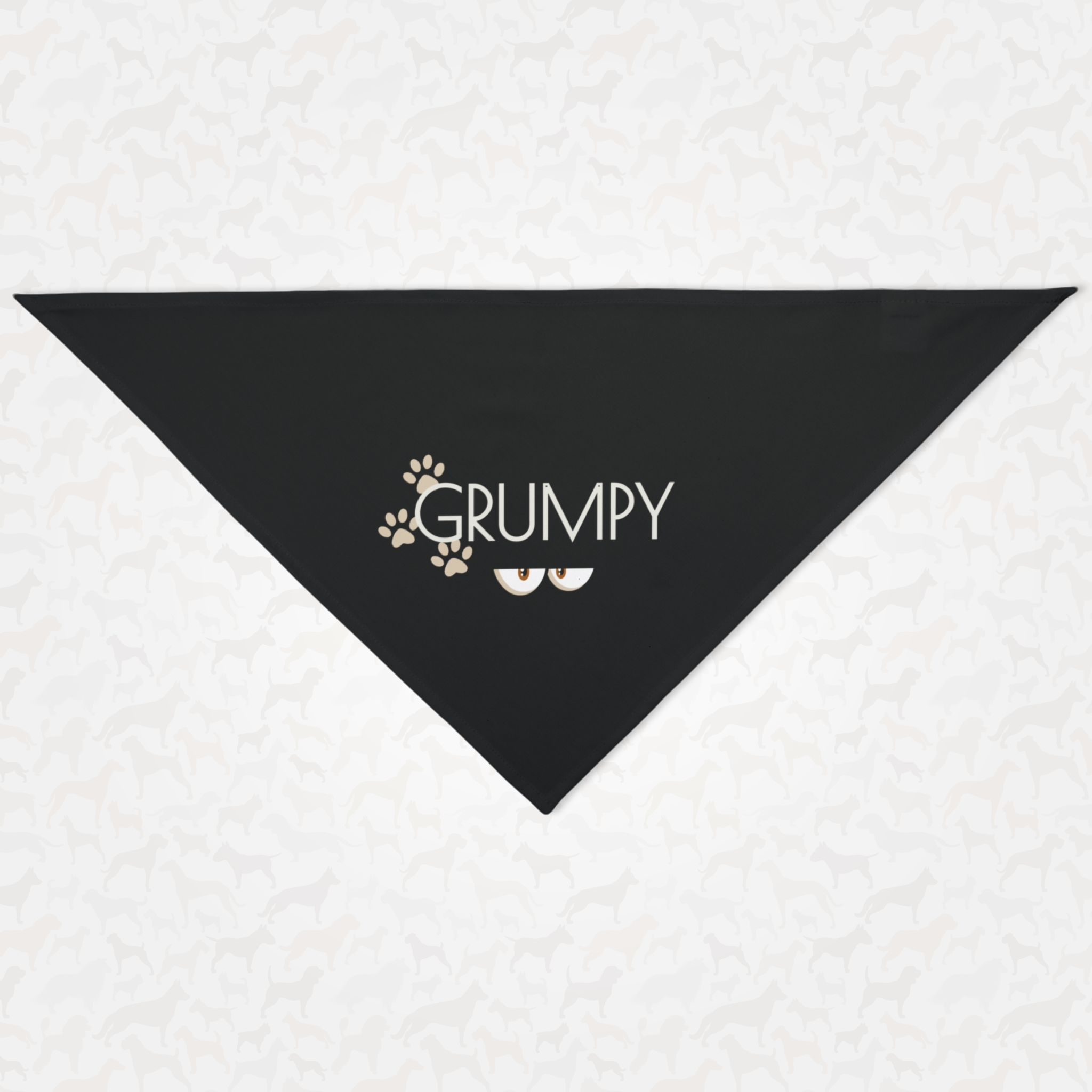 Funny dog bandana saying Grumpy.