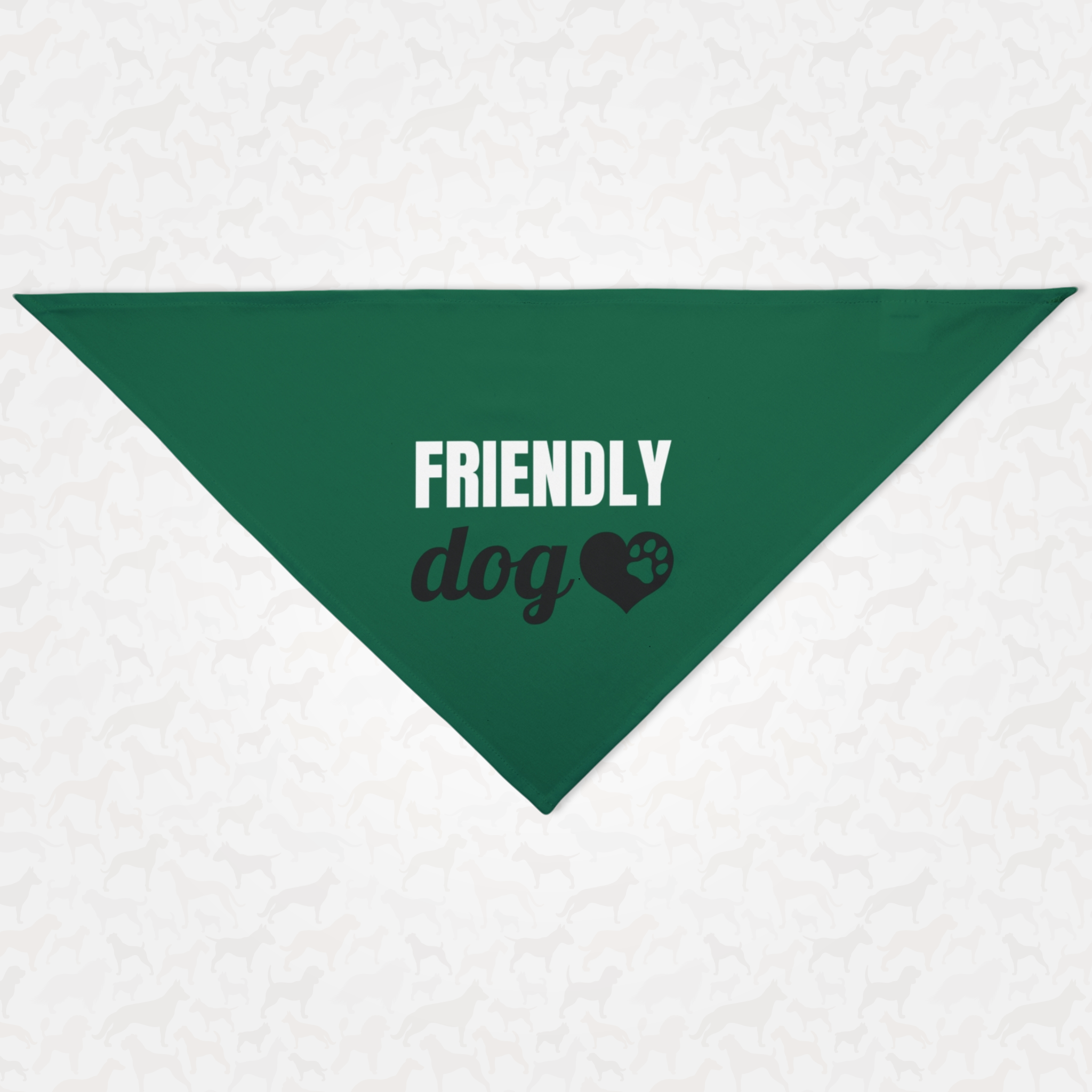 Green "Friendly Dog" bandana.