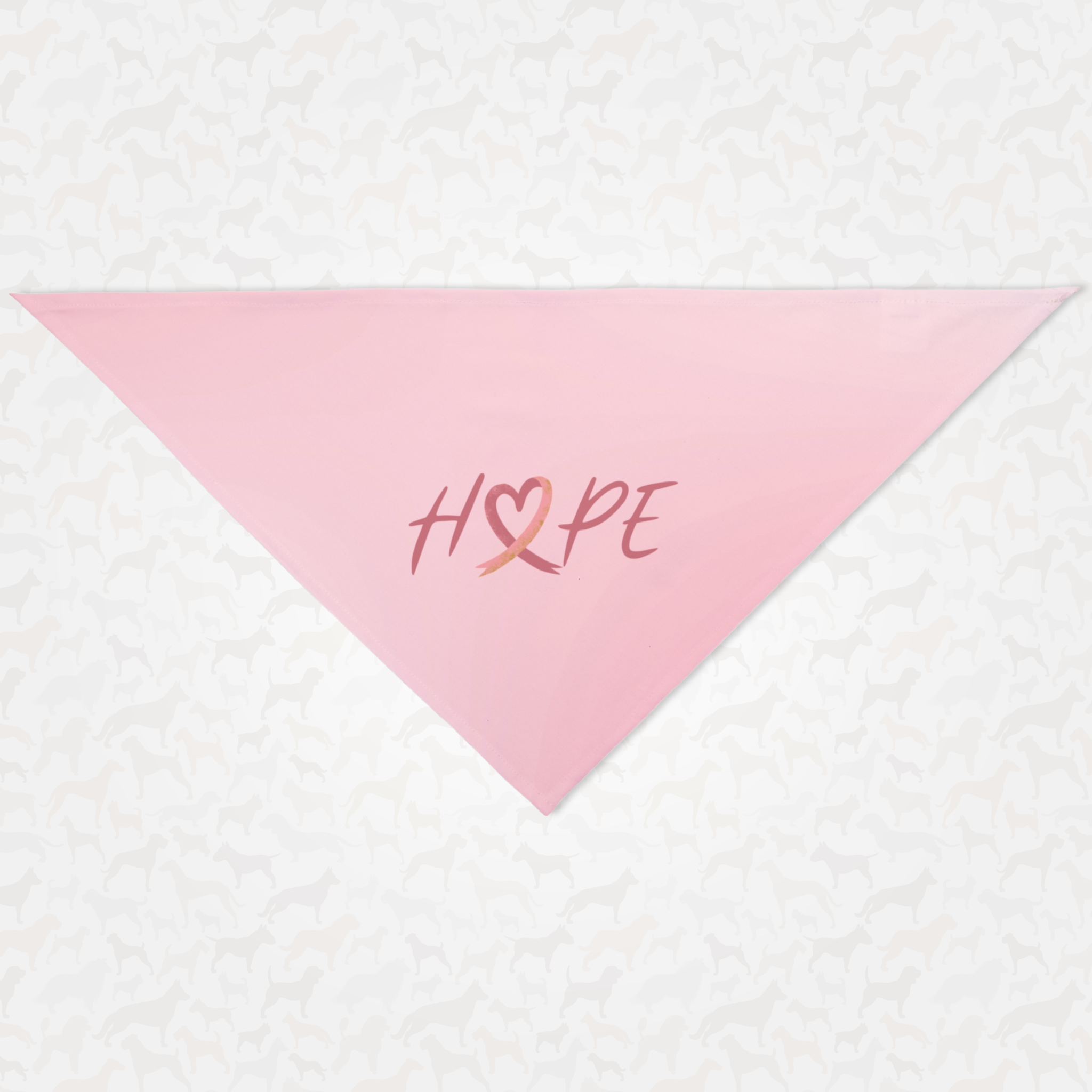 Cancer awareness dog bandana saying Hope.