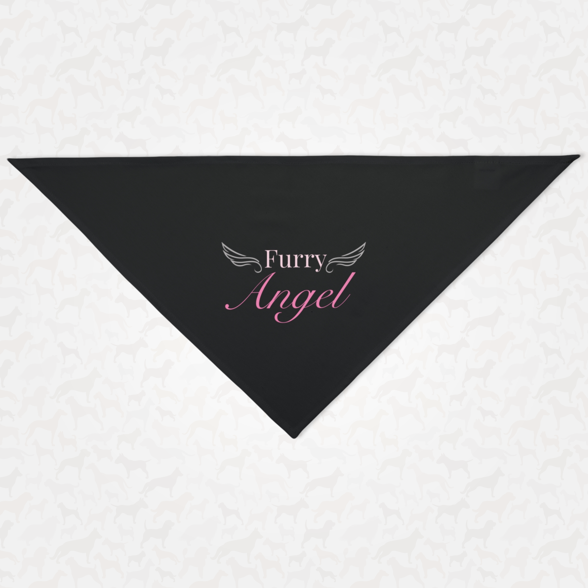 Cute and stylish dog bandana saying Furry Angel.