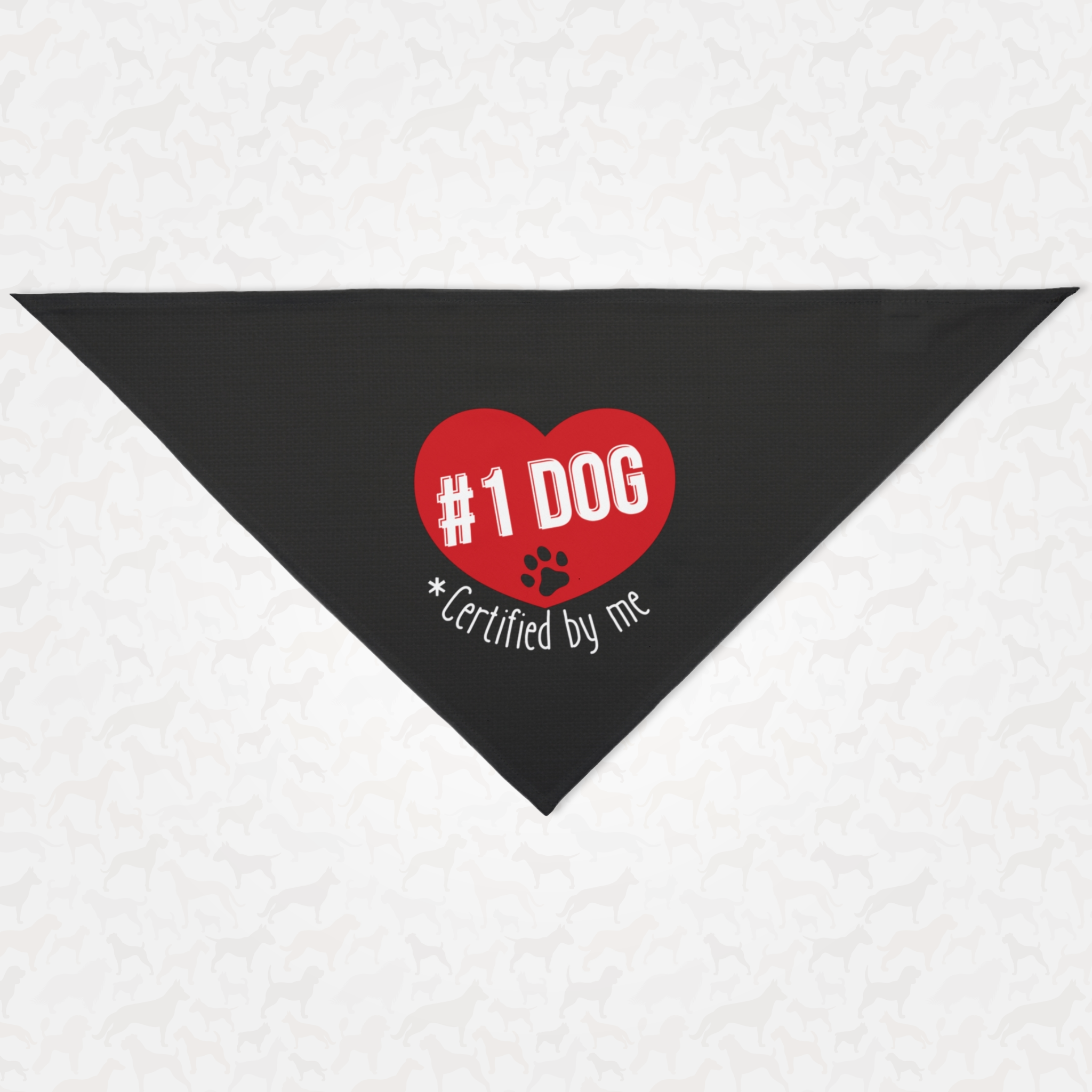 Cute and funny dog bandana saying Number 1 Dog.